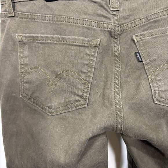 Levi's 524 Skinny Jeans Womens 29 Studded Green Superlow Y2K Grunge Boho Vintage - Picture 7 of 16